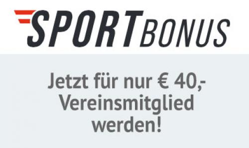 SPORTBONUS - Jetzt für nur € 40,- Vollmitglied werden!