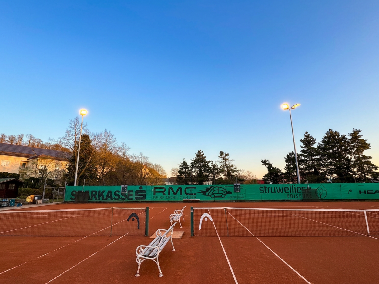 Flutlichtanlage so gut wie fertig